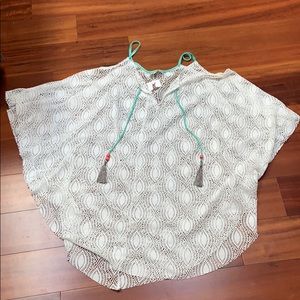 White mesh Saint Tropez swimsuit coverup